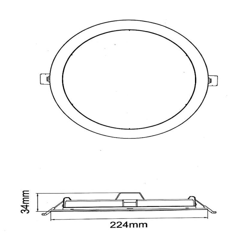 Spot LED Encastrable Rond BLANC 24W Ø224mm (Pack de 10) - Silamp France