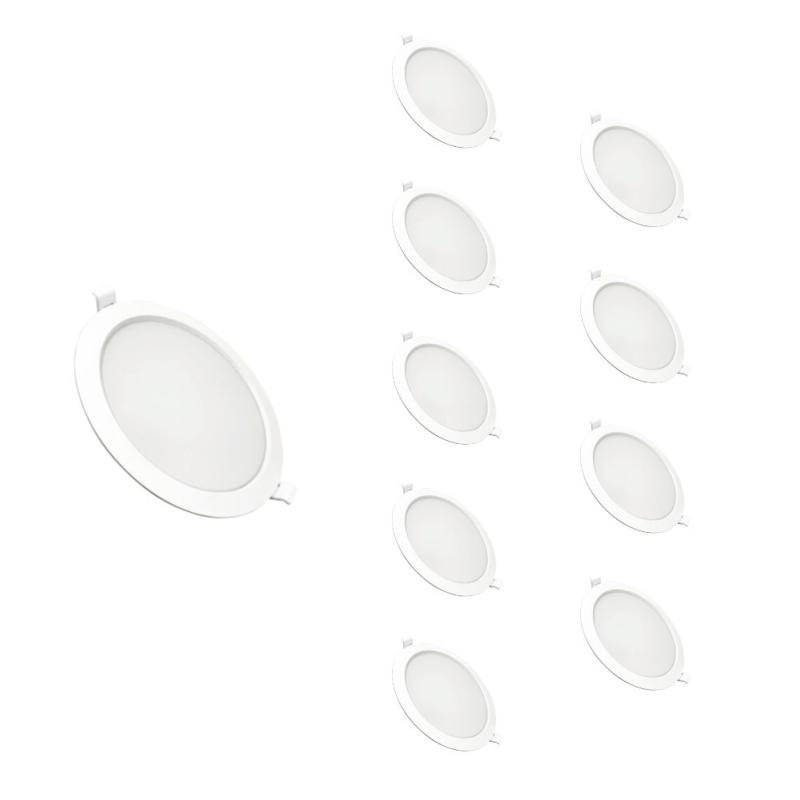 Spot LED Encastrable Rond BLANC 24W Ø225mm (Pack de 10) - Silamp France