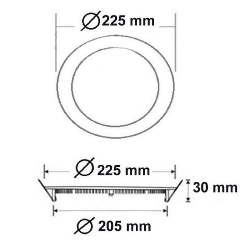 Spot LED Encastrable Rond BLANC 24W Ø225mm (Pack de 5) - Silamp France