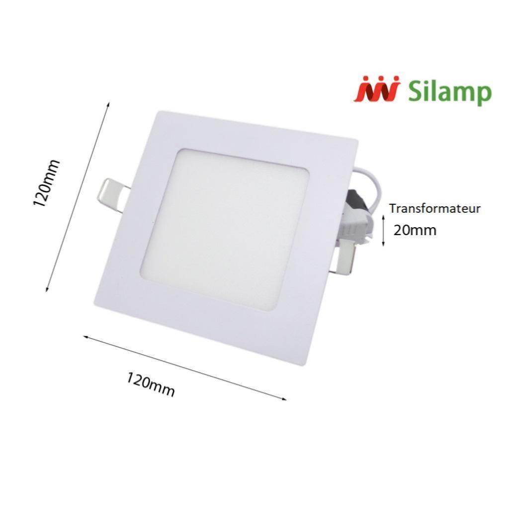 Spot LED Extra Plat Carré BLANC 6W - Silamp France