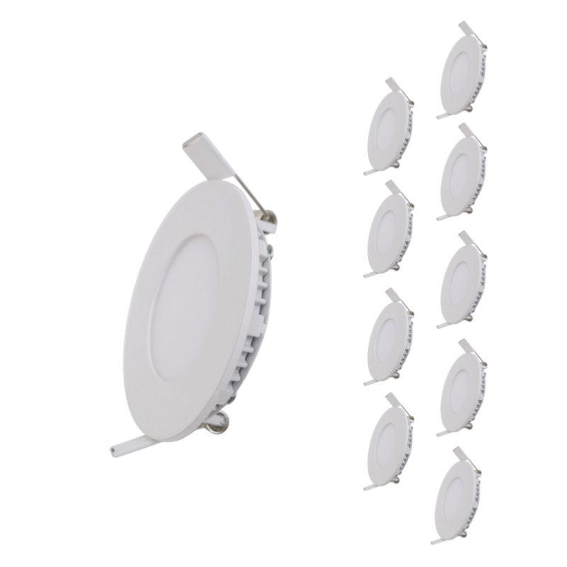 Spot LED Extra Plat Rond 6W Blanc (Pack de 10) - Silamp France