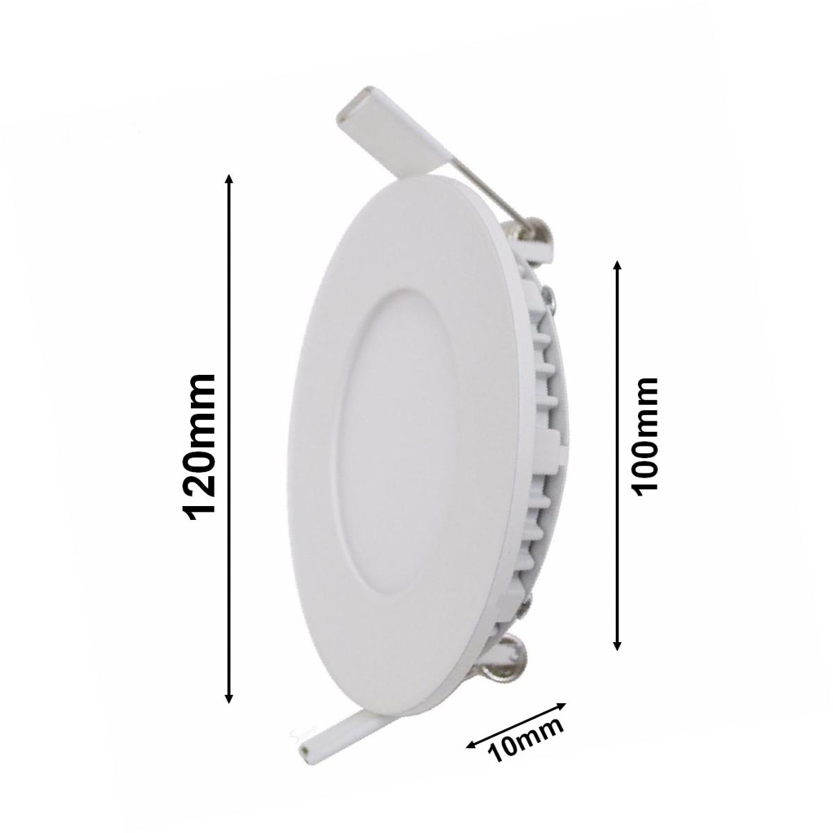 Spot LED Extra Plat Rond 6W Blanc (Pack de 10) - Silamp France