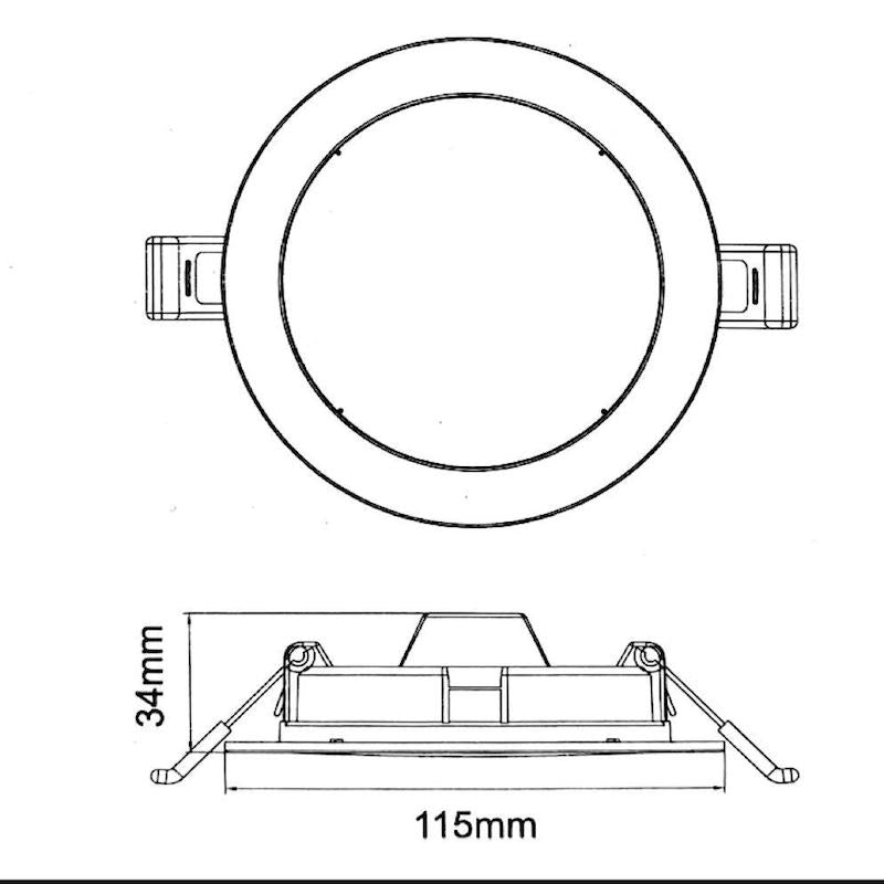 Spot LED Extra Plat Rond BLANC 18W Ø170mm - Silamp France