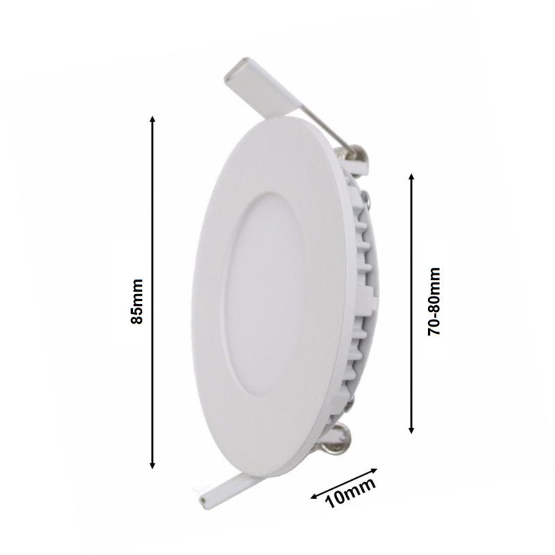 Spot LED Extra Plat Rond BLANC 3W (Pack de 5) - Silamp France