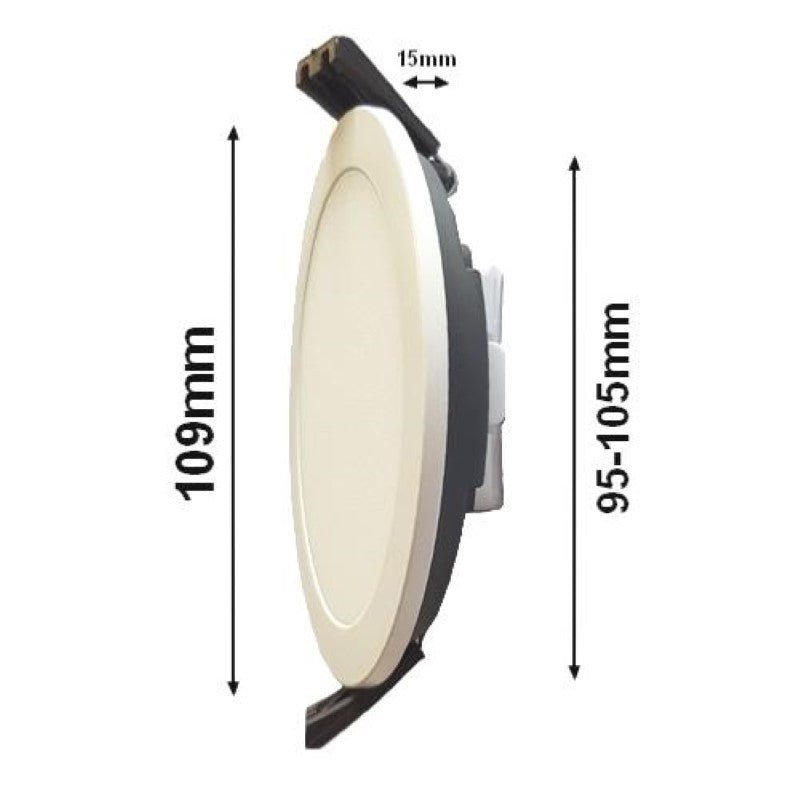 Spot LED Rond 8W Plat 120° Blanc - Silamp France