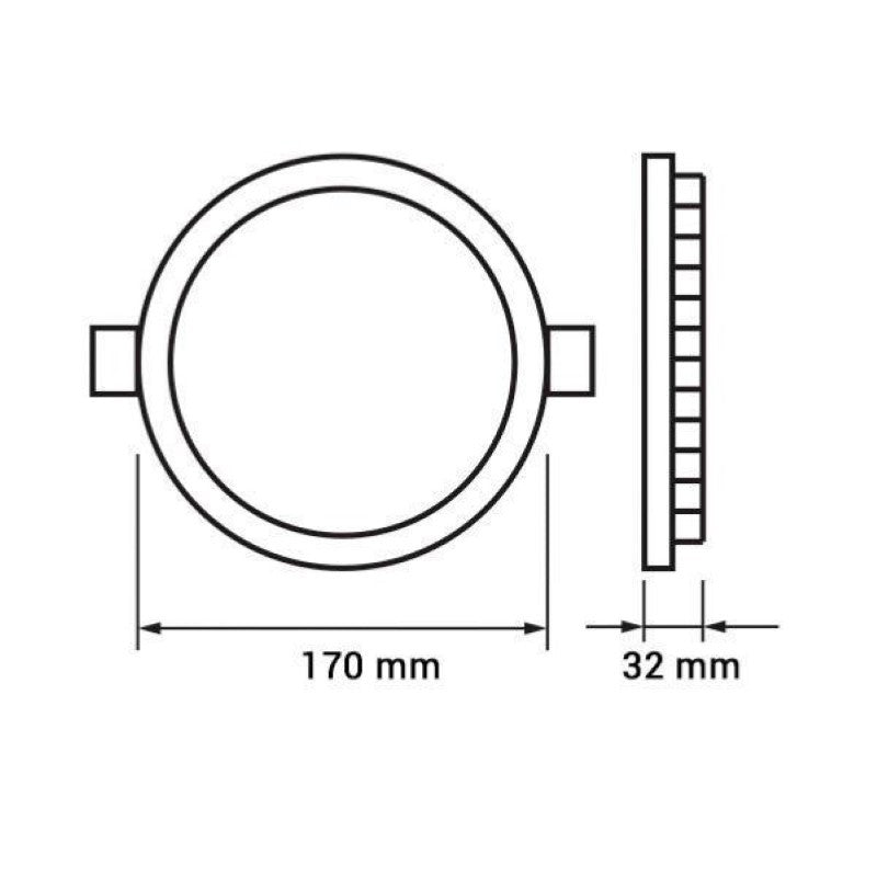 Spot LED Rond Extra Plat 12W Ø170mm Dimmable Température Variable - Silamp France