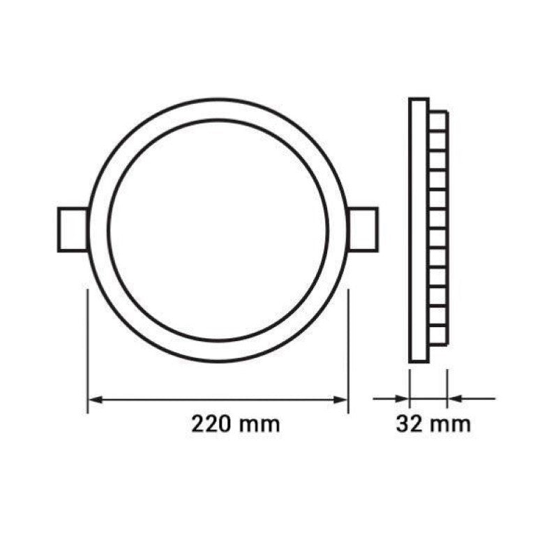 Spot LED Rond Extra Plat 20W Ø220mm Dimmable Température Variable - Silamp France