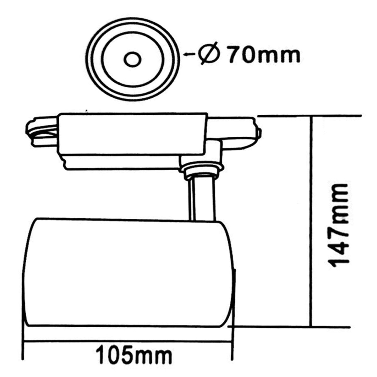 Spot LED sur Rail 15W Monophasé BLANC (Pack de 10) - Silamp France