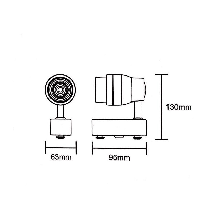 Spot LED sur Rail 15W Multi-angle COB Monophasé BLANC (Pack de 5) - Silamp France