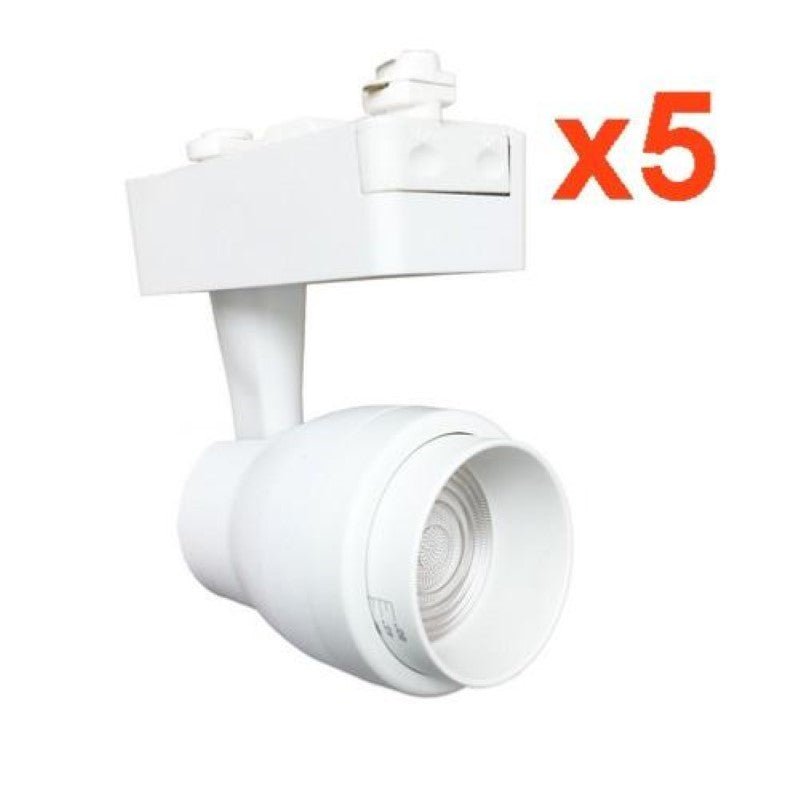Spot LED sur Rail 15W Multi-angle COB Monophasé BLANC (Pack de 5) - Silamp France