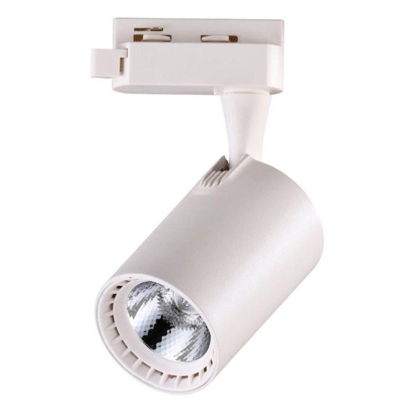 Spot LED sur Rail 20W 80° SMD Monophasé BLANC - Silamp France