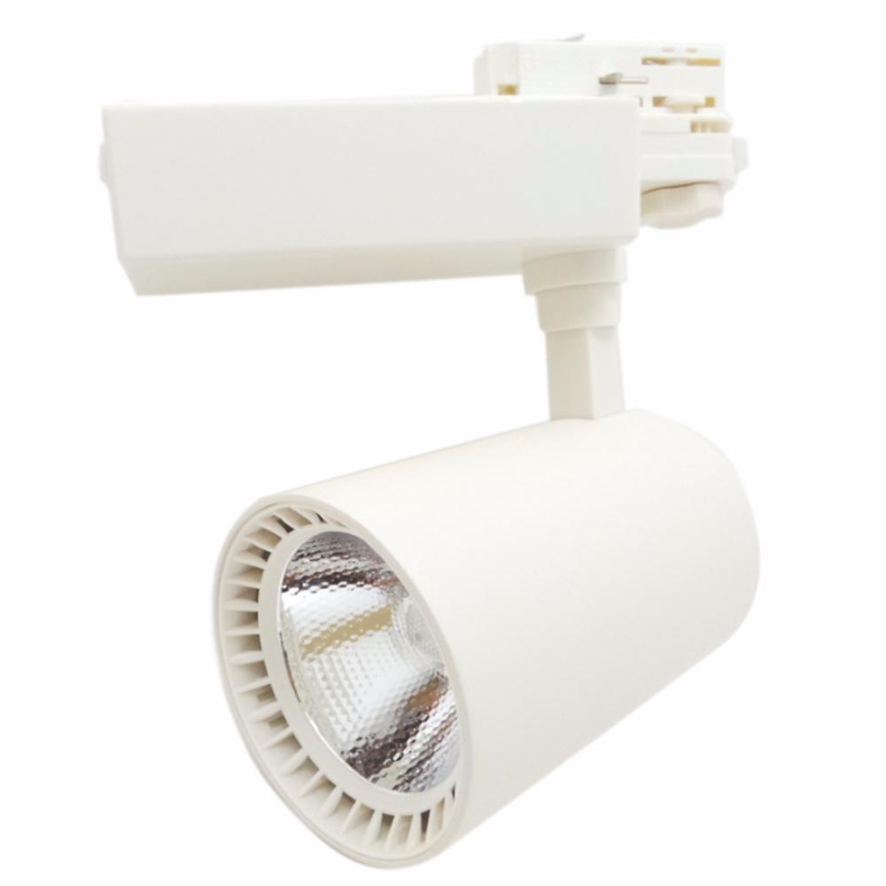 Spot LED sur Rail 30W 80° SMD Triphasé BLANC - Silamp France