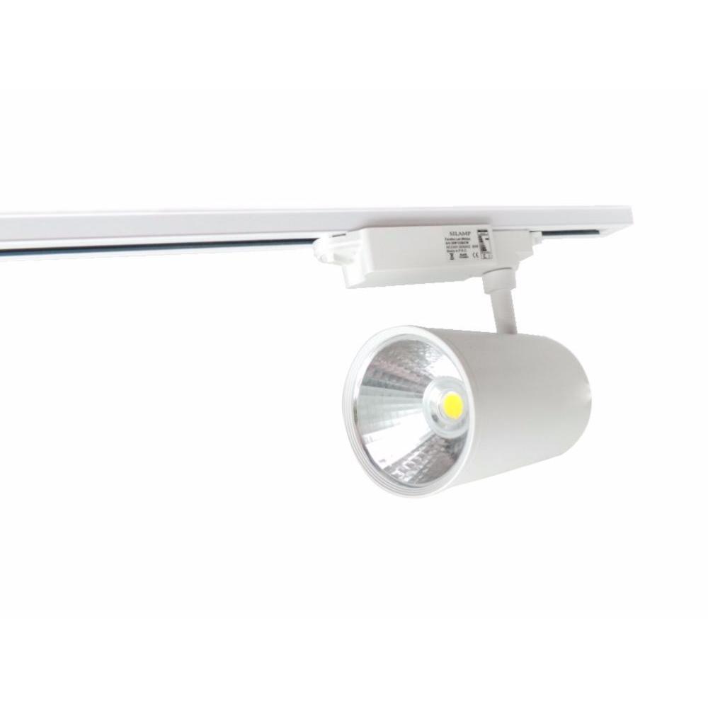 Spot LED sur Rail 30W 80° SMD Triphasé BLANC - Silamp France