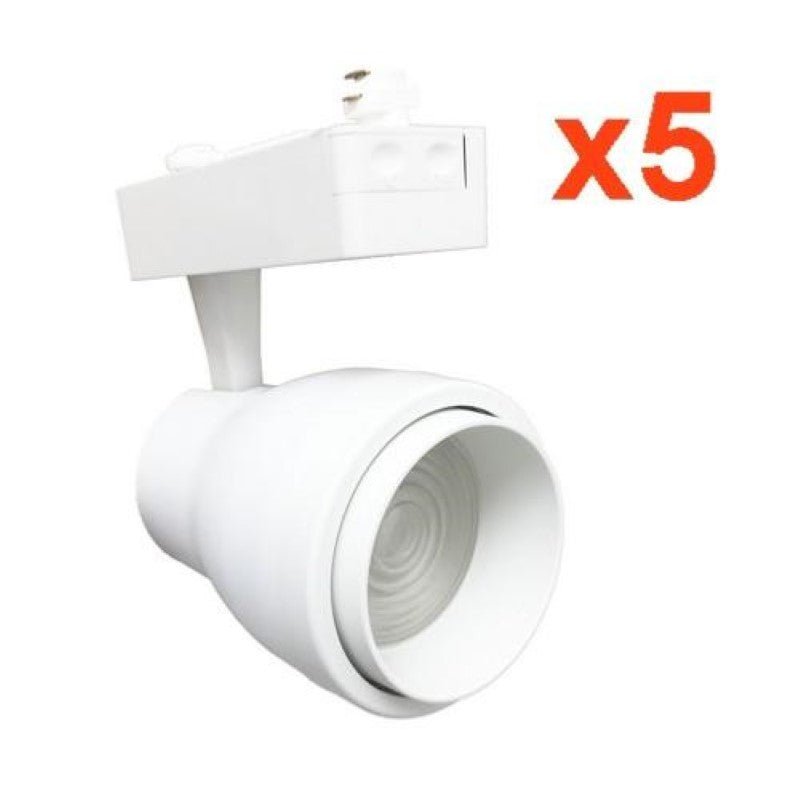 Spot LED sur Rail 30W Multi-angle COB Monophasé BLANC (Pack de 5) - Silamp France
