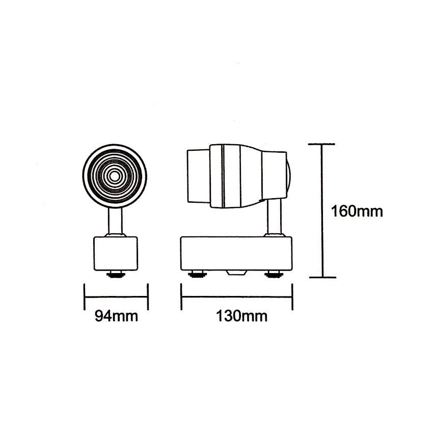 Spot LED sur Rail 30W Multi-angle COB Monophasé NOIR (Pack de 5) - Silamp France