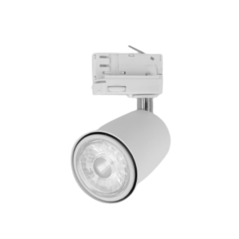 Spot LED sur rail Triphasé BLANC pour ampoule GU10 - Silamp France