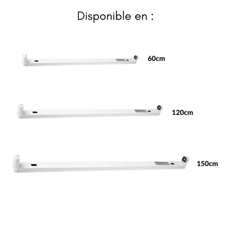 Support pour Tube LED T8 120cm IP20 - Silamp France