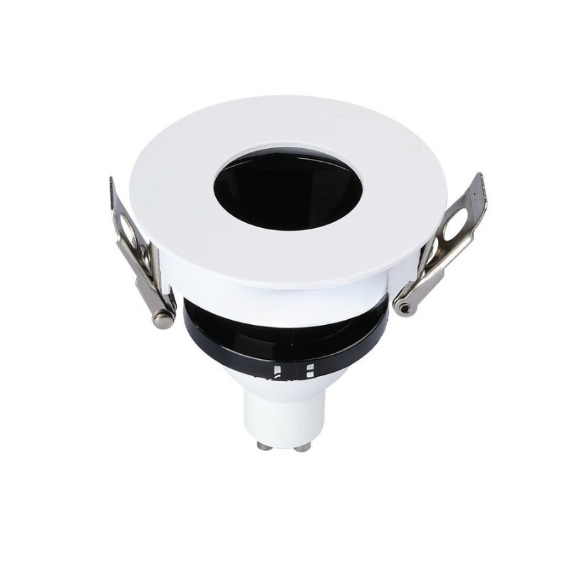 Support Spot Aluminium GU10 LED Rond Blanc Orientable ø83 mm - Silamp France