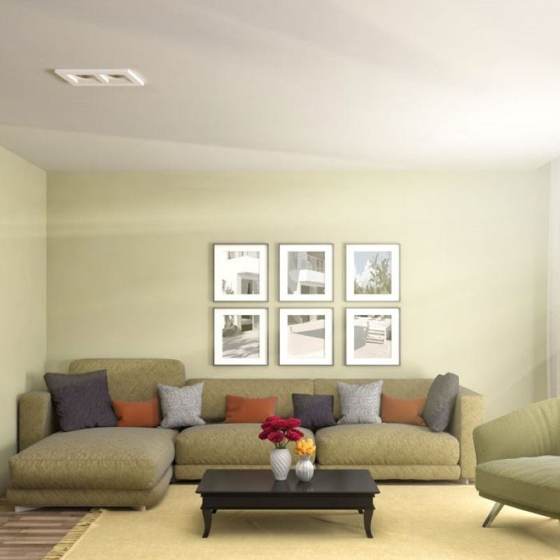 Support Spot Double GU10 LED Carré Blanc 215x118mm - Silamp France