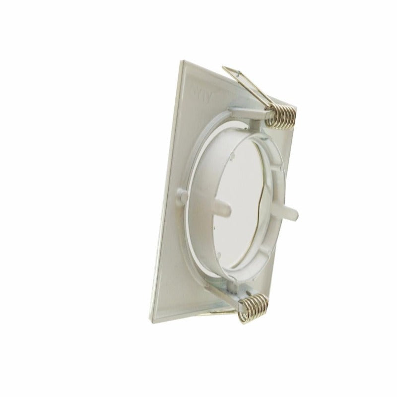 Support Spot Encastrable GU10 LED Orientable Carré BLANC - Silamp France