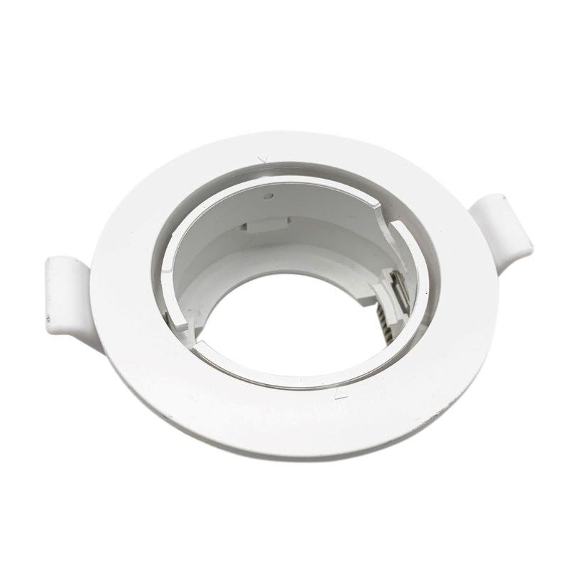 Support Spot Encastrable GU10 LED Orientable Rond BLANC - Silamp France