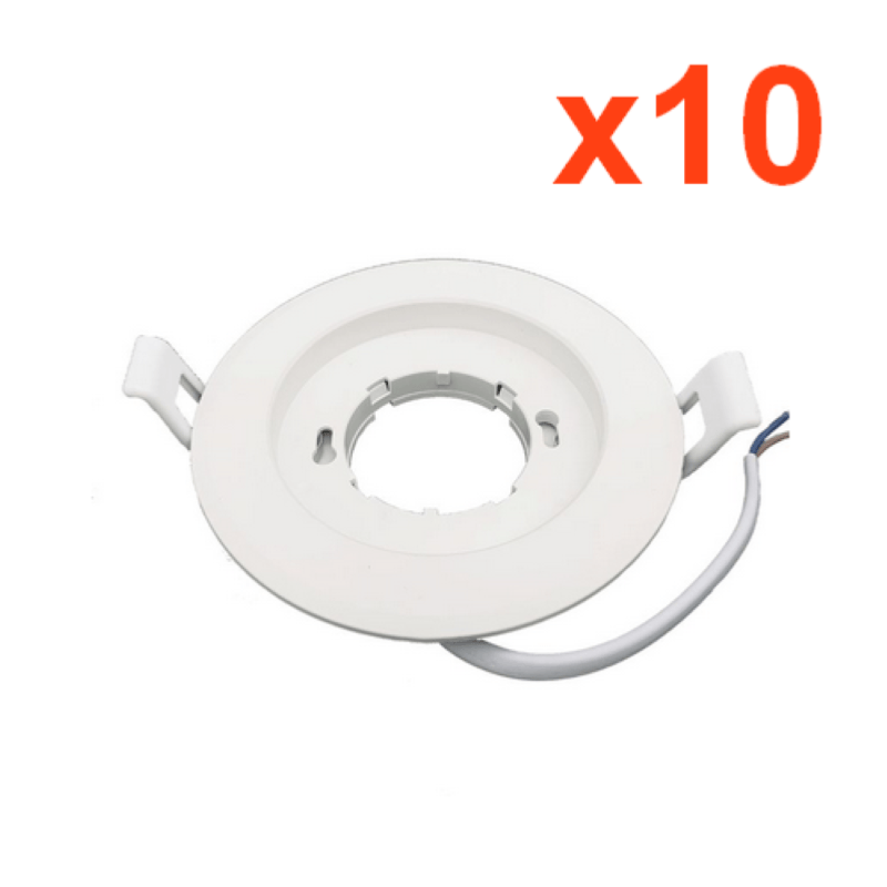 Support Spot Encastrable GX53 LED Rond BLANC (Pack de 10) - Silamp France