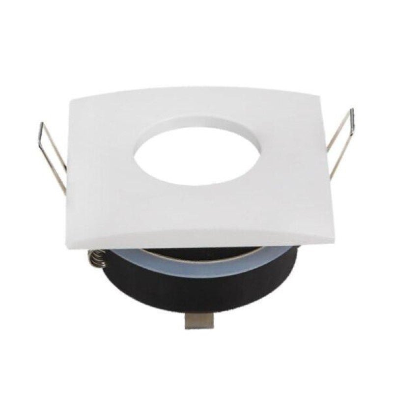 Support Spot GU10 IP65 Carré Blanc 82mm - Silamp France