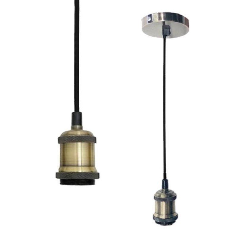Suspension Ampoule E27 Bronze Brossé Cloche - Silamp France