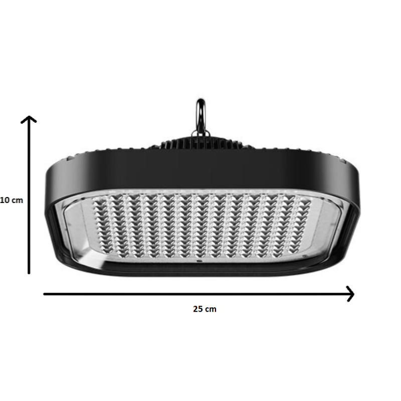 Suspension Industrielle HighBay UFO 150W Carré IP65 - Silamp France