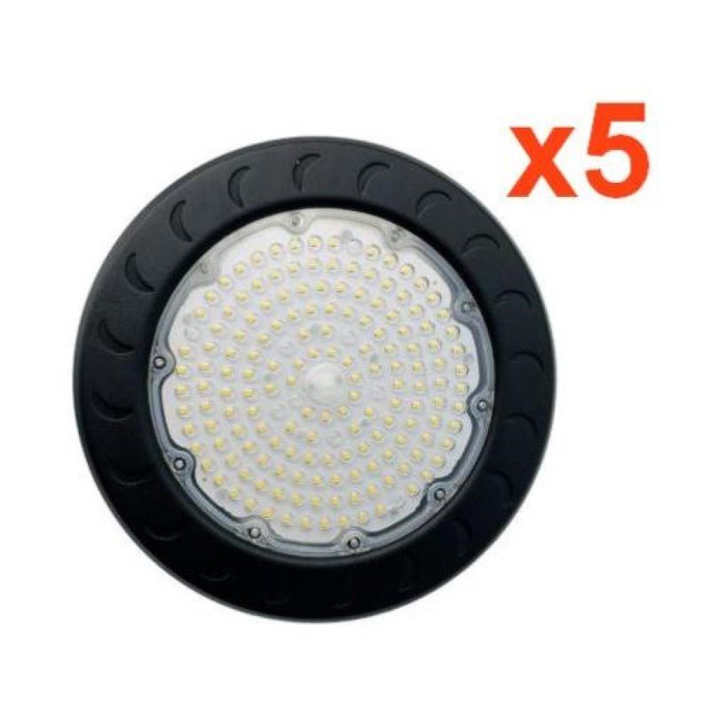 Suspension Industrielle HighBay UFO 150W IP65 NOIR (Pack de 5) - Silamp France