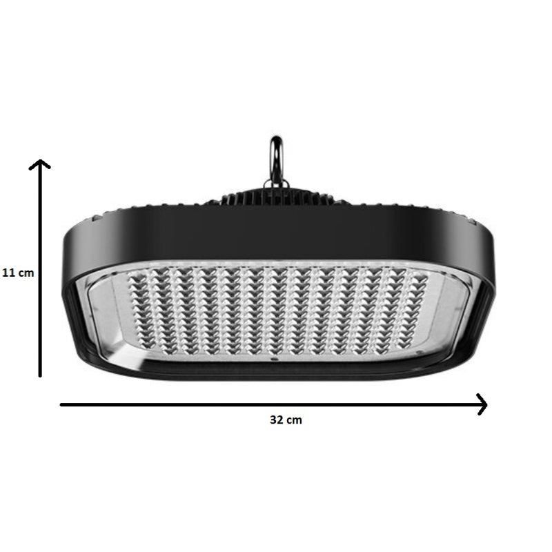 Suspension Industrielle HighBay UFO 200W Carré IP65 - Silamp France