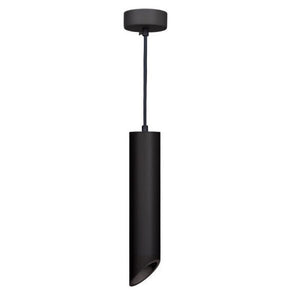 Suspension Luminaire Biseautée GU10 - 30cm Noir IP20 - Design Moderne En Aluminium - Câble 105cm Réglable - Pour Intérieur Salon/salle à Manger