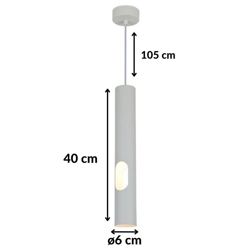 Suspension Perforée Blanche 40cm pour Ampoule GU10 - Silamp France