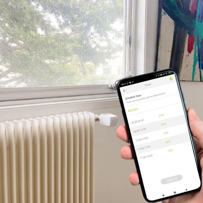 Tête Thermostatique Connectée ZigBee Universelle avec Ecran LCD (Lot de 4) - Silamp France