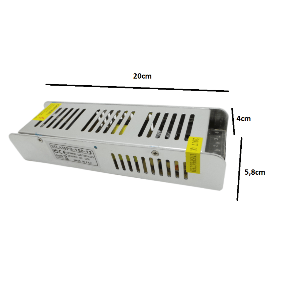 Transformateur 220V 12V 150W DC 12.5A - Silamp France