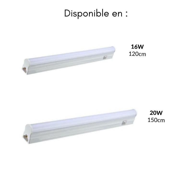 Tube Néon LED 120cm T5 16W avec Interrupteur - Silamp France