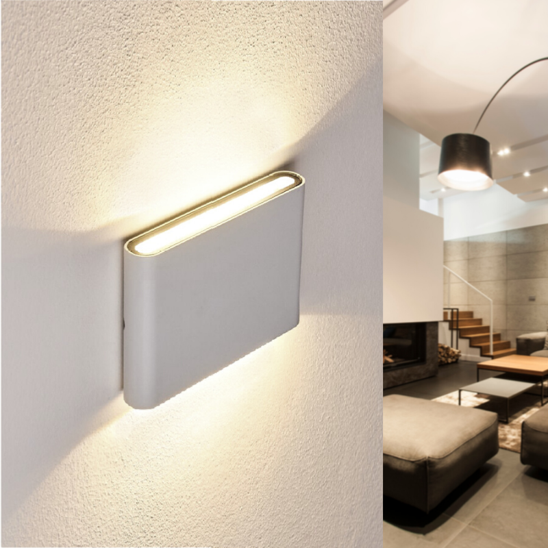 Applique LED Murale Blanche 10W IP44