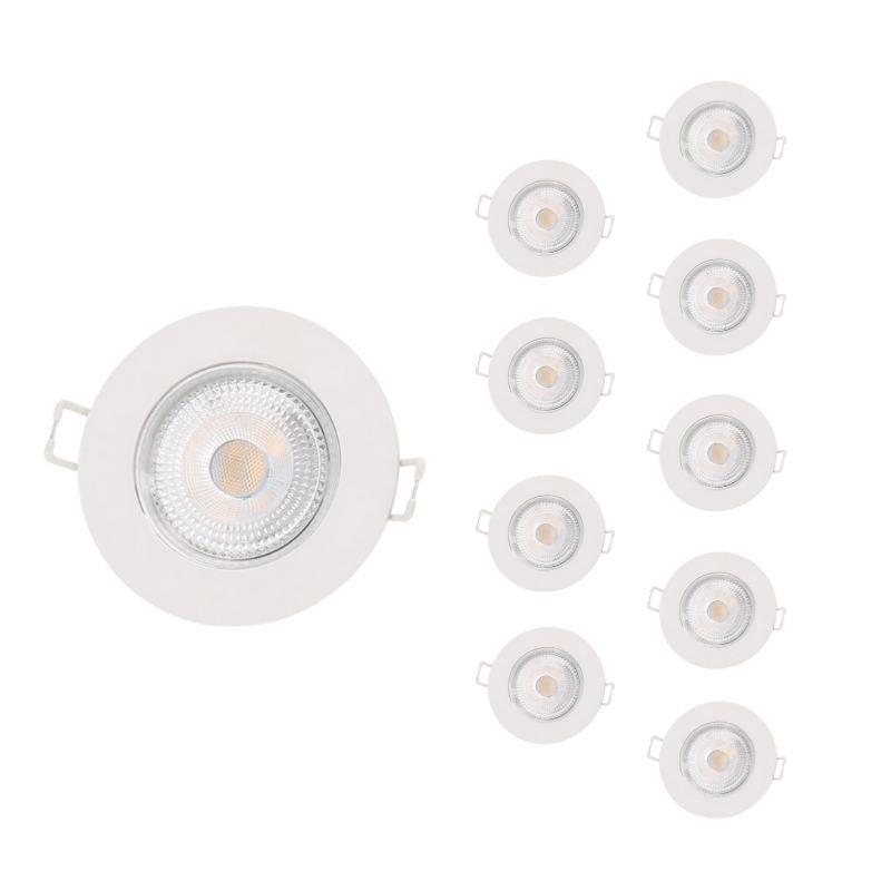 Spot LED Encastrable Étanche Rond 5W Blanc (Pack de 10)