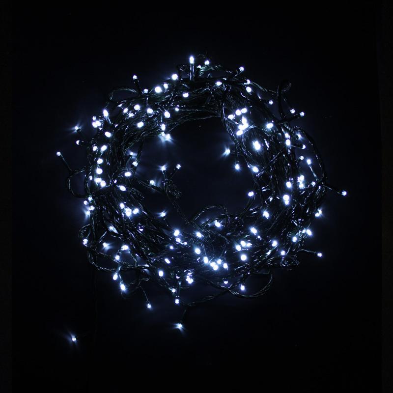 Guirlande LED 220V 25M IP44 500 LED - Blanc Froid (+transfo) 