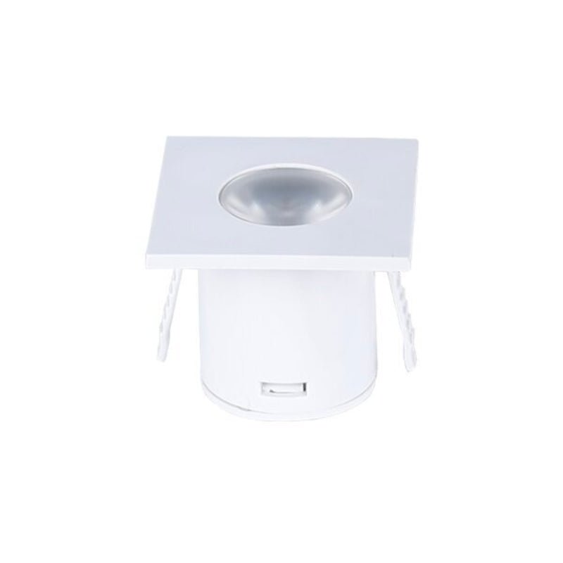 Mini Spot LED Encastrable 1W 90° carré Blanc