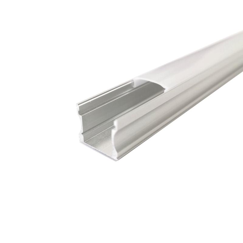 Profilé Aluminium 2m pour Ruban LED Couvercle Opaque