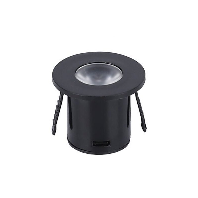 Mini Spot LED Encastrable 1W 90° Rond Noir
