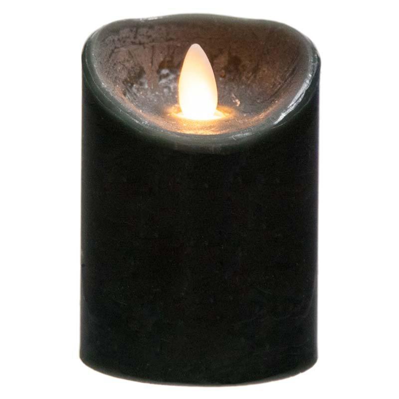 Bougie LED Flamme Vacillante  Piles Noir
