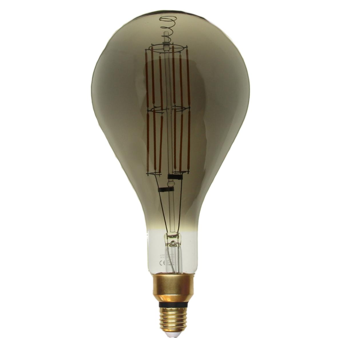 Ampoule LED E27 Filament Dimmable 8W PS160 Classique SMOKE