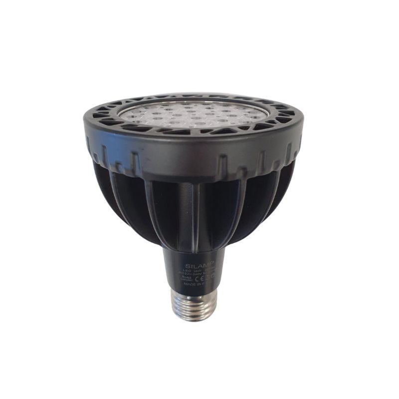 Ampoule LED E27 Noire 35W 220V PAR30 30 LED