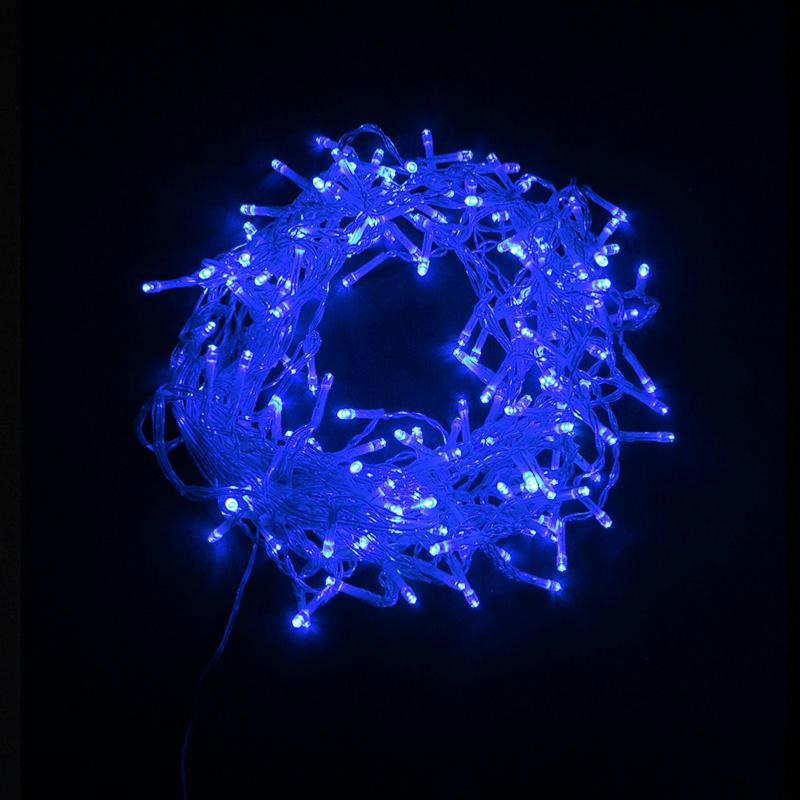 Guirlande LED Rideaux 320LED 220V 3m IP44 8 modes - Bleu