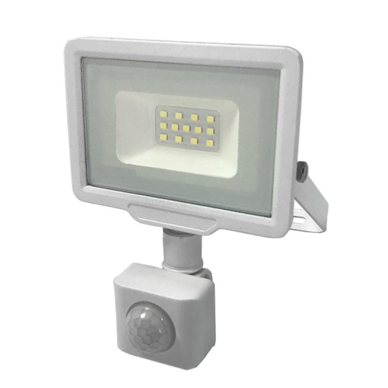 Projecteur LED 10W IP65 Blanc avec Détecteur de Mouvement