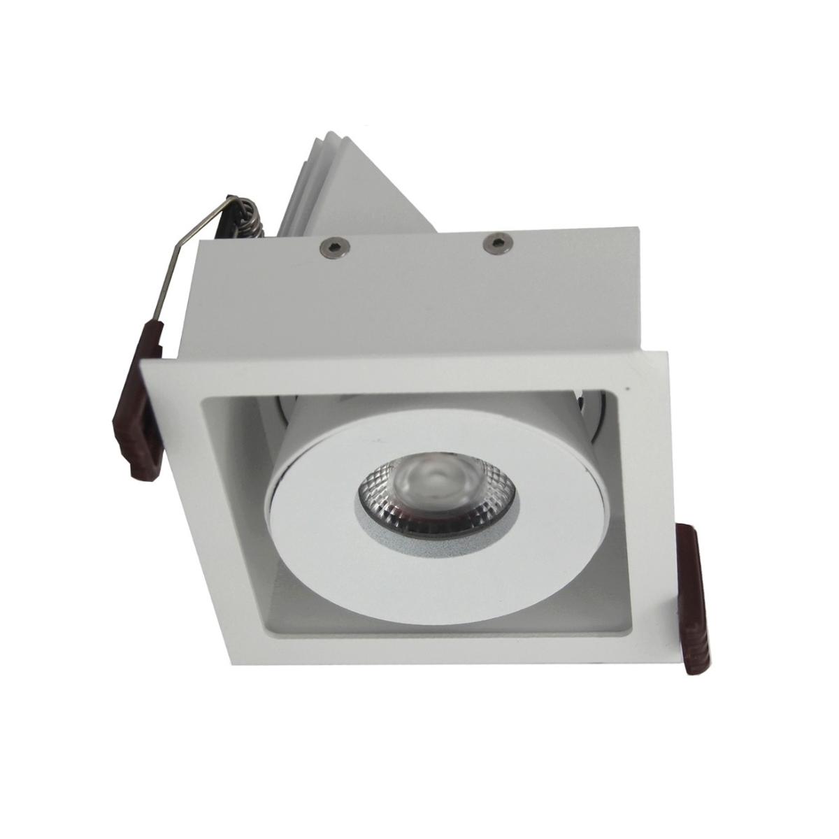 Spot LED Dimmable Orientable Encastrable Carr 9W BLANC