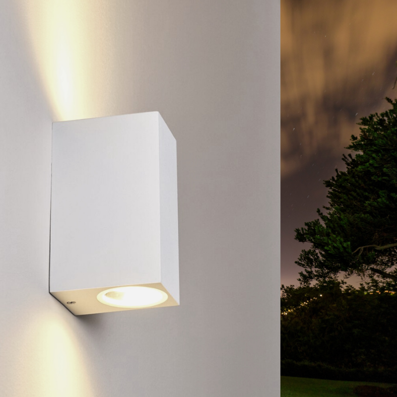 Applique Murale Design Blanche LED IP44 Double Faisceau 6W