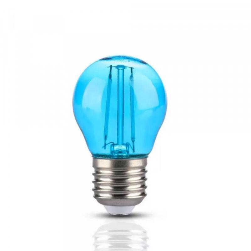 Ampoule LED E27 Filament 2W G45 Bleu
